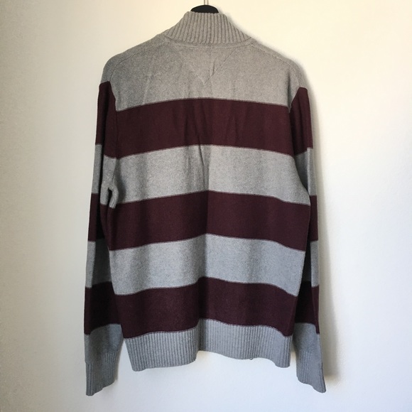 SOLD Tommy Hilfiger Striped Zip Up Sweater - Picture 2 of 8